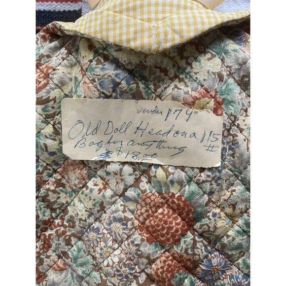 Antique Carnival Knock Down Flapper Girl Head On Bag W/ Hanger. Rare. Vintage. - Picture 12 of 15